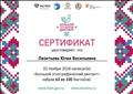 Сертификат участника "Большого этнографического диктанта", 02.11.2018 Сертификат участника "Большого этнографического диктанта", 02.11.2018